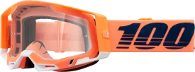 100% Racecraft 2 Goggles - Coral - Clear 50009-00018