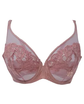 15C319 Plum Saga Sheer Plunge Underwire Bra