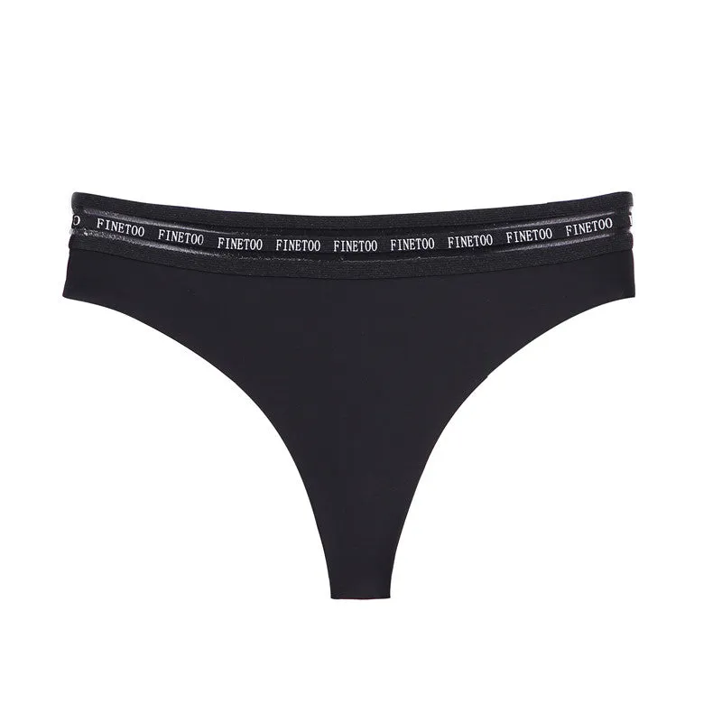 2 Pack Seamless G-string Soft Panties 7 Colors Patchwork Underwear Thongs Lingerie Briefs