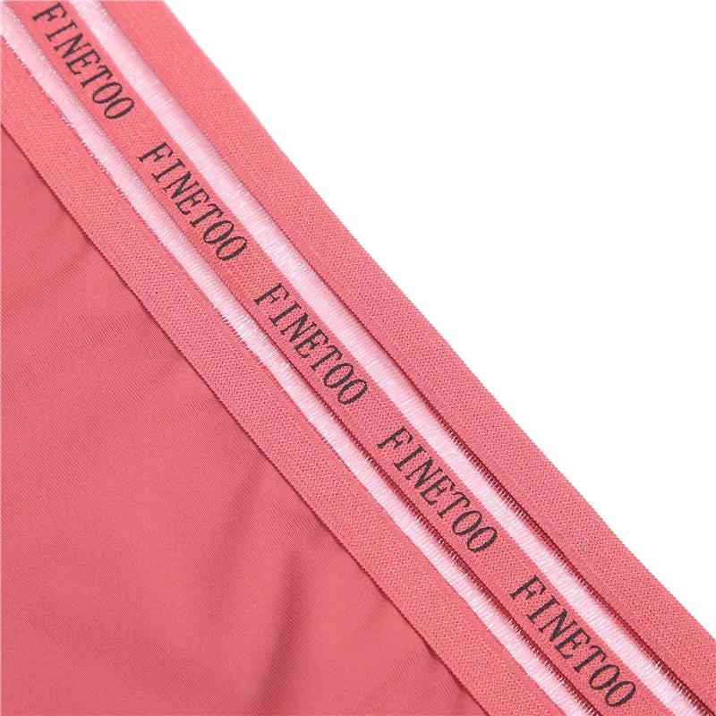 2 Pack Seamless G-string Soft Panties 7 Colors Patchwork Underwear Thongs Lingerie Briefs