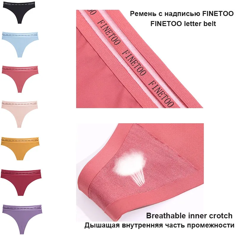 2 Pack Seamless G-string Soft Panties 7 Colors Patchwork Underwear Thongs Lingerie Briefs