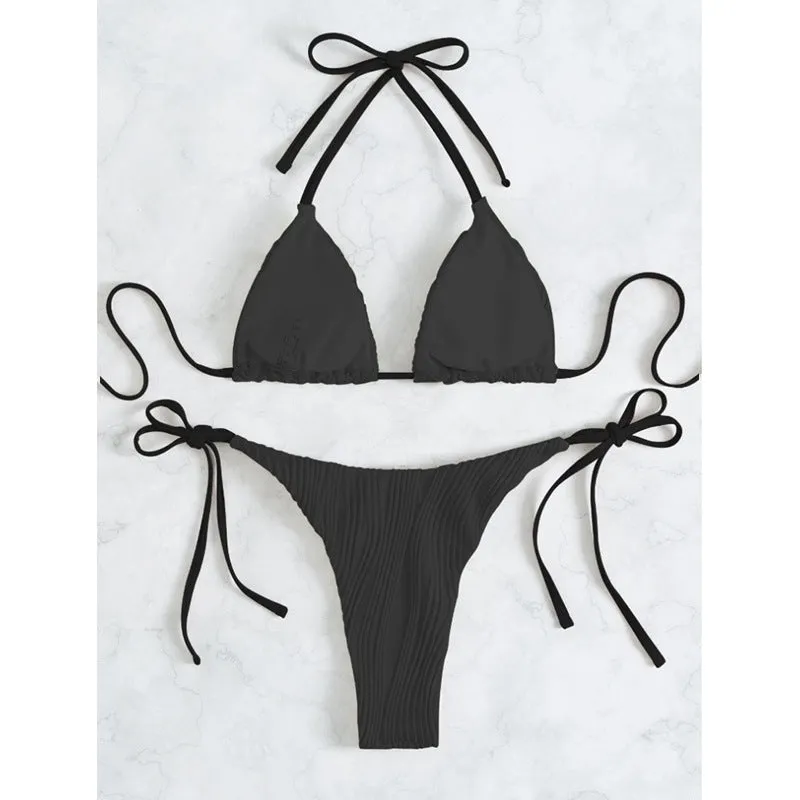 2023 New Sexy Bikini with Strap and Backless Design Swimsuit