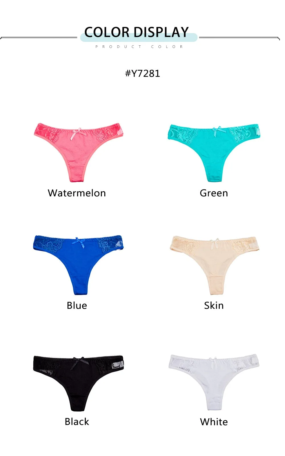 3 Pack Thongs and G Strings Sexy Lace Transparent Panties Cotton Seamless Underwear Briefs