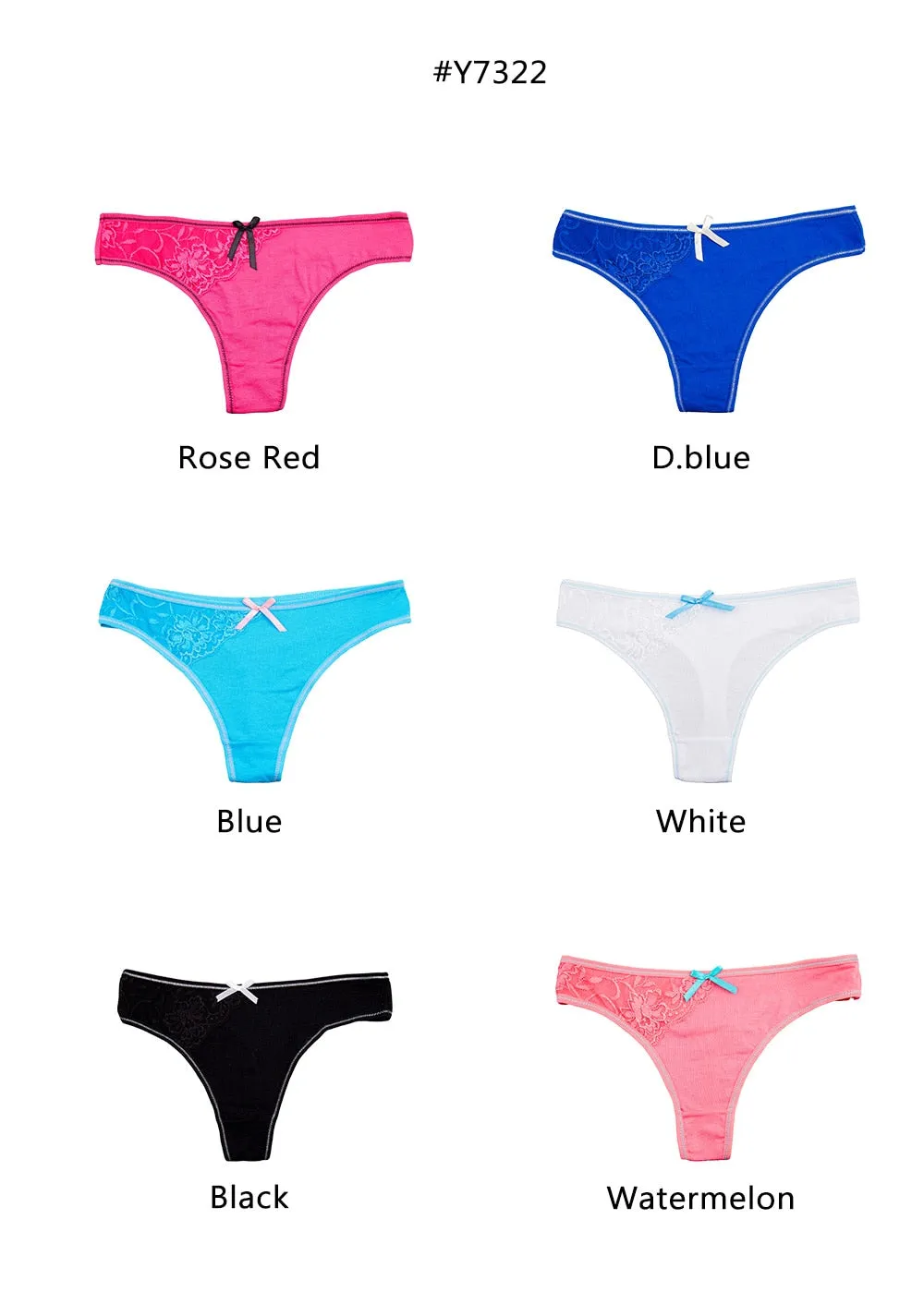 3 Pack Thongs and G Strings Sexy Lace Transparent Panties Cotton Seamless Underwear Briefs