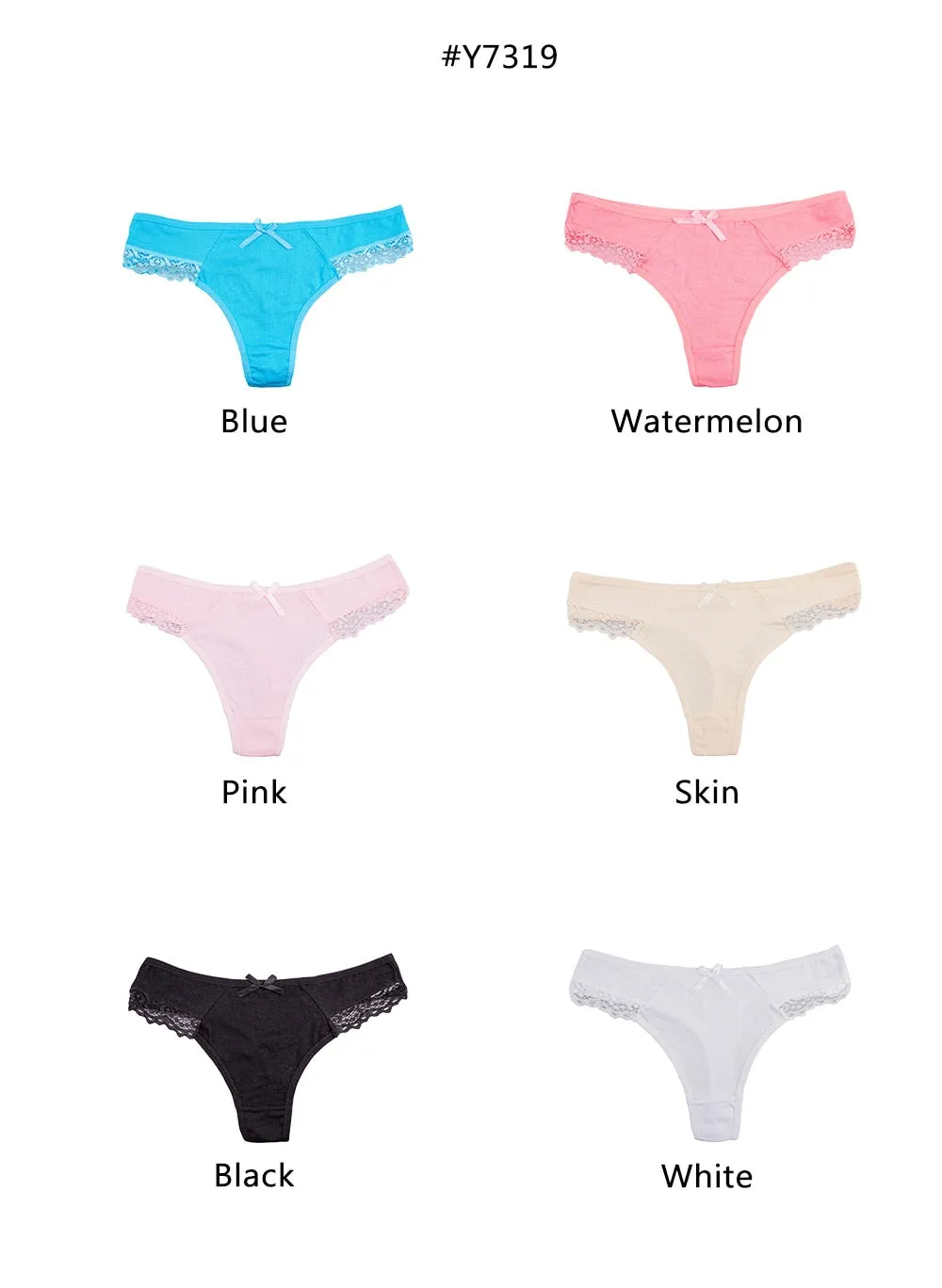 3 Pack Thongs and G Strings Sexy Lace Transparent Panties Cotton Seamless Underwear Briefs