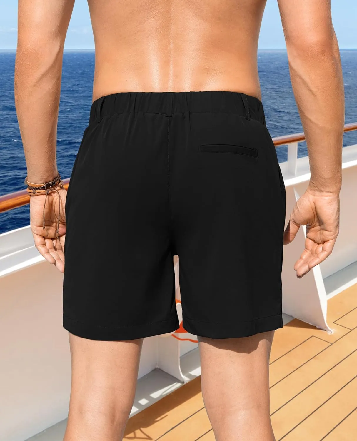 5 Inch Inseam Shorts for Men Short Golf Shorts Mens Casual Dry Fit Hybrid Trunks Athletic Fit Running Stretch