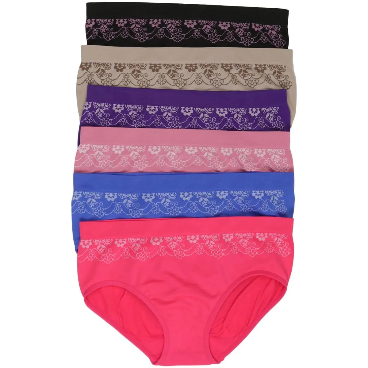 6-Pack: Seamless Stretch Panties Classic Bikini