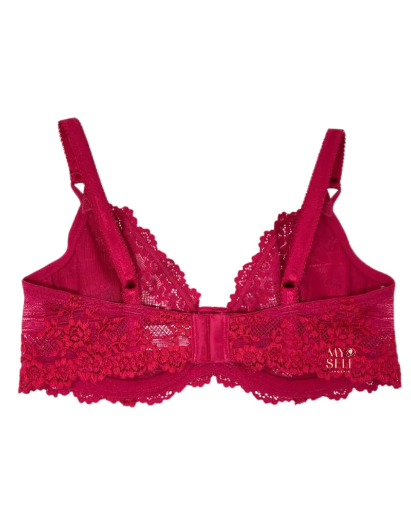 65191 Embrace Lace Persian Red Underwire Bra