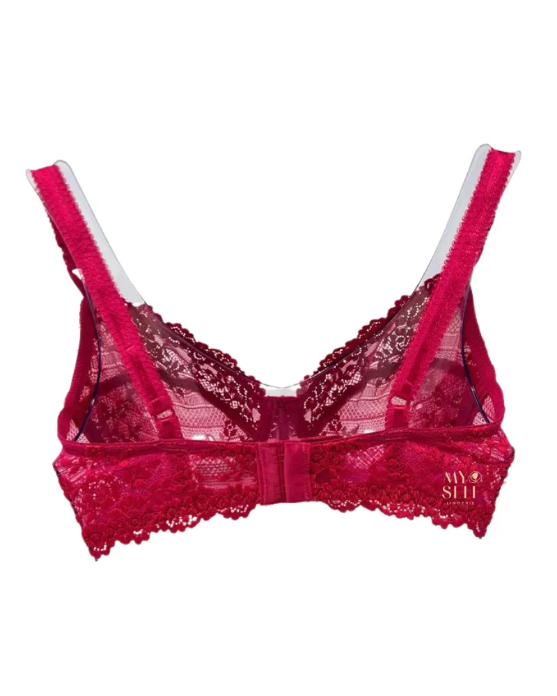 65191 Embrace Lace Persian Red Underwire Bra