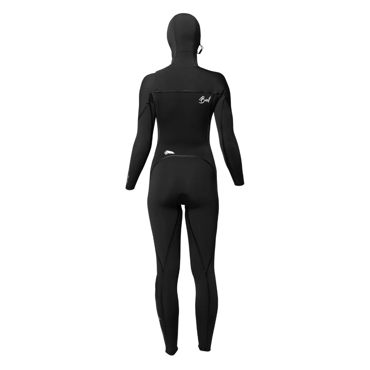 6/5/4 Womens Buell RB2 Hooded Fullsuit - Black