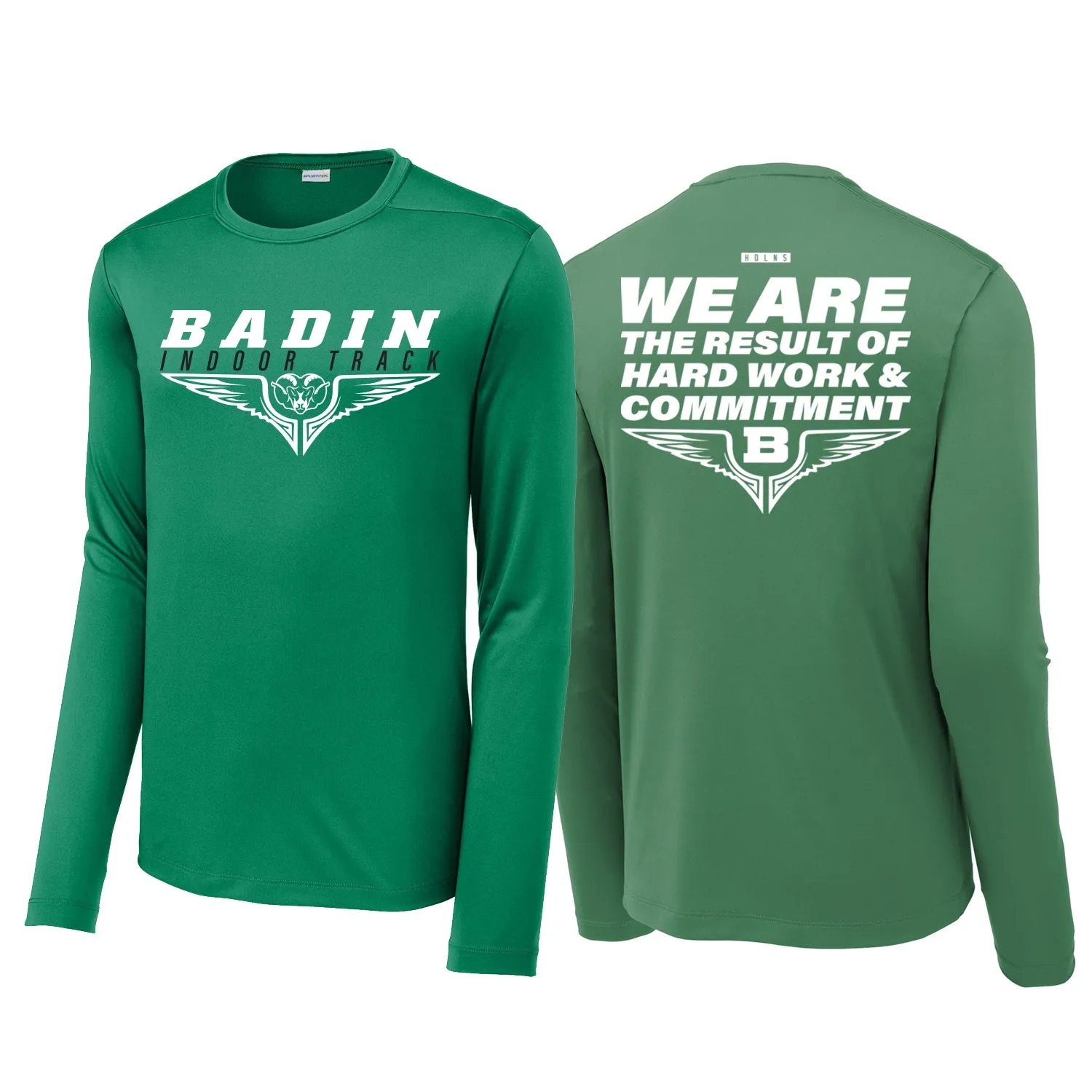 Badin Indoor Track - Posi-UV Pro LS Tee (Kelly)