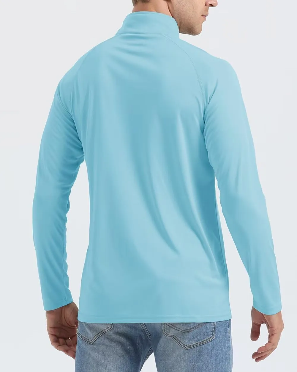 Boladeci Men's UPF 50  Sun Shirts 1/4 Zip Long Sleeve SPF UV Protection Lightweight Quick Dry Quarter Zip Golf Shirts