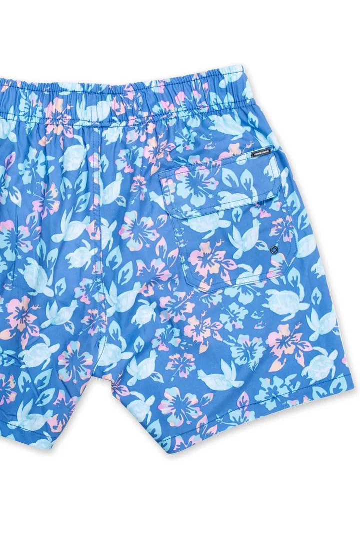 Boy's Swim Shorts • Flower & Turtles