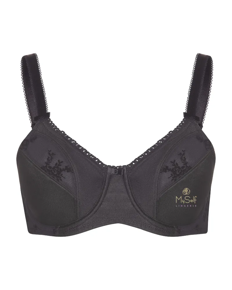 BR100 Floral Imprint 3 Part Cup Underwire Bra