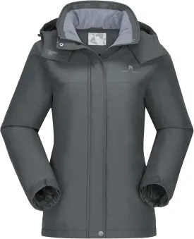 CAMEL CROWN Women's Ski Jacket Winter Snow Coat Warm Fleece Mountain Waterproof Female Jacket Snowboarding jackets