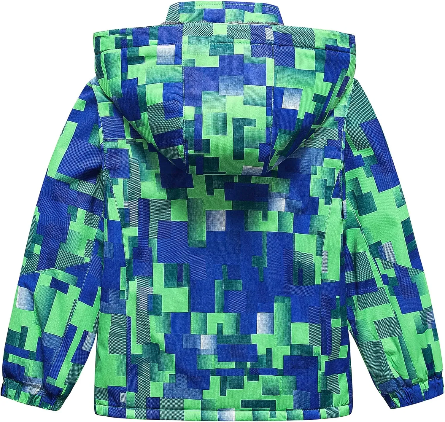 CREATMO US Boy's Waterproof Ski Jacket Warm Winter Snow Coat Windproof Snowboarding Rain Jacket