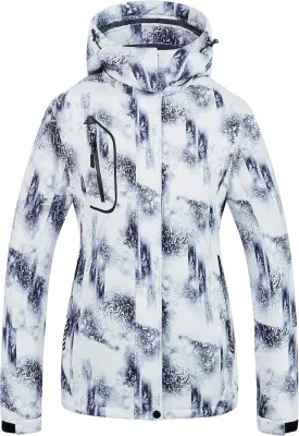 CREATMO US Women's Mountain Waterproof Ski Jacket Windproof Snowboarding Jacket Warm Winter Coat Raincoat