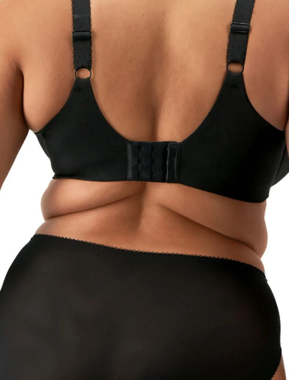 Elomi Zarla Underwire Full Cup Banded Bra, Black | Black Underwire Bra