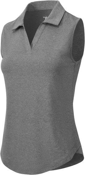 Gopune Women's Sleeveless Golf Shirts Quick Dry Lightweight UPF 50  Tennis Polo Shirts Collared V-Neck Tank Tops