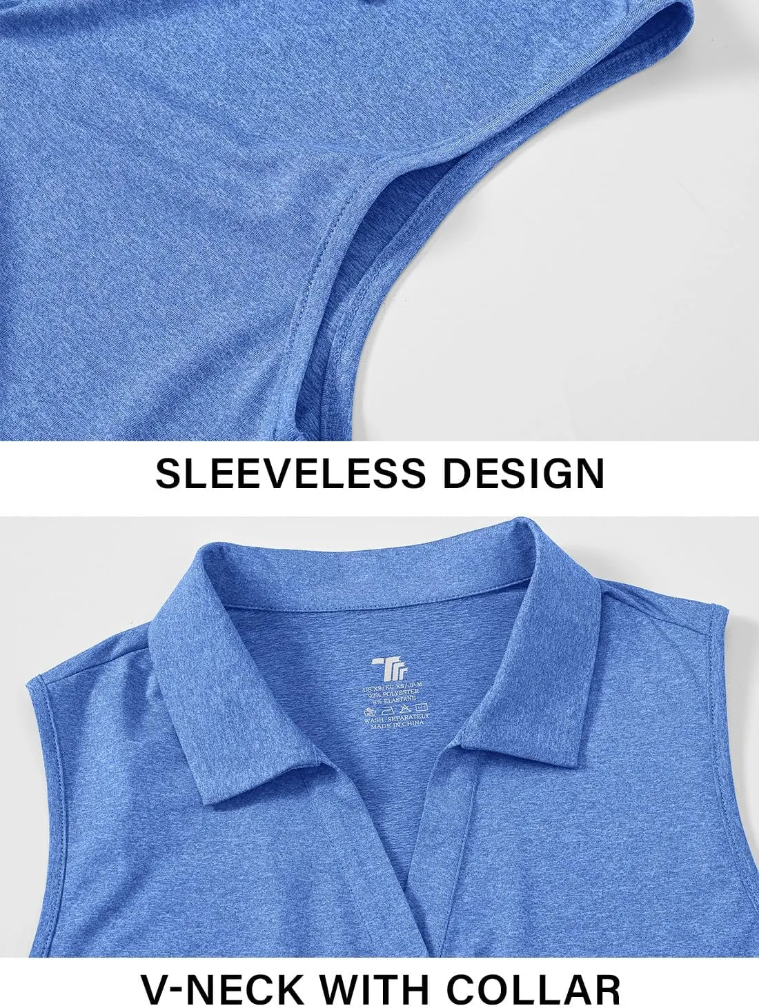 Gopune Women's Sleeveless Golf Shirts Quick Dry Lightweight UPF 50  Tennis Polo Shirts Collared V-Neck Tank Tops