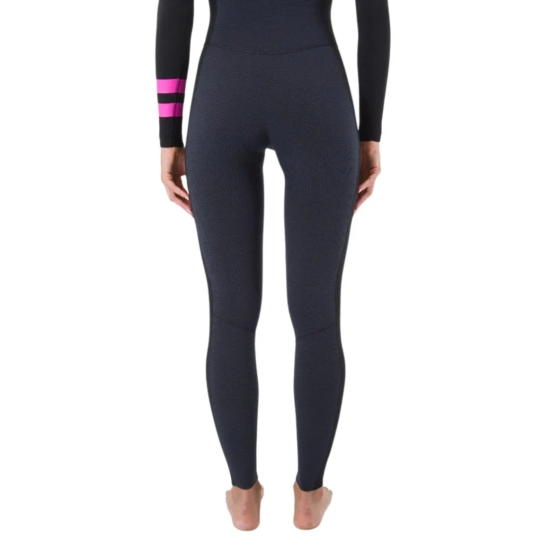 Hurley Womens Plus 4/3mm Chest Zip Full Wetsuit - Black/Graphite