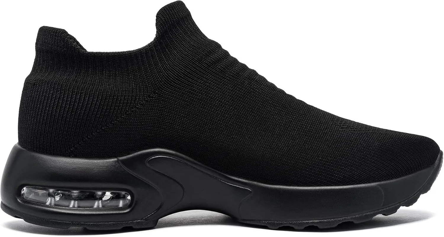 LARNMERN Steel Toe Sneakers for Women Slip On Safety Toe Work Shoes Air Cushion Walking Casual Shoes Lightweight Comfortable