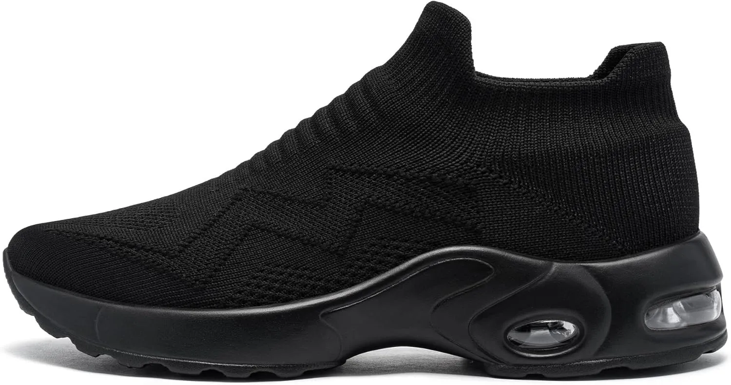 LARNMERN Steel Toe Sneakers for Women Slip On Safety Toe Work Shoes Air Cushion Walking Casual Shoes Lightweight Comfortable