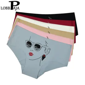 LOBBPAJA Lot 5 pcs Underwear Women Seamless Panties Low Waist Bikini Sexy Print Girls Briefs Ladies Lingerie for Women 2018 New