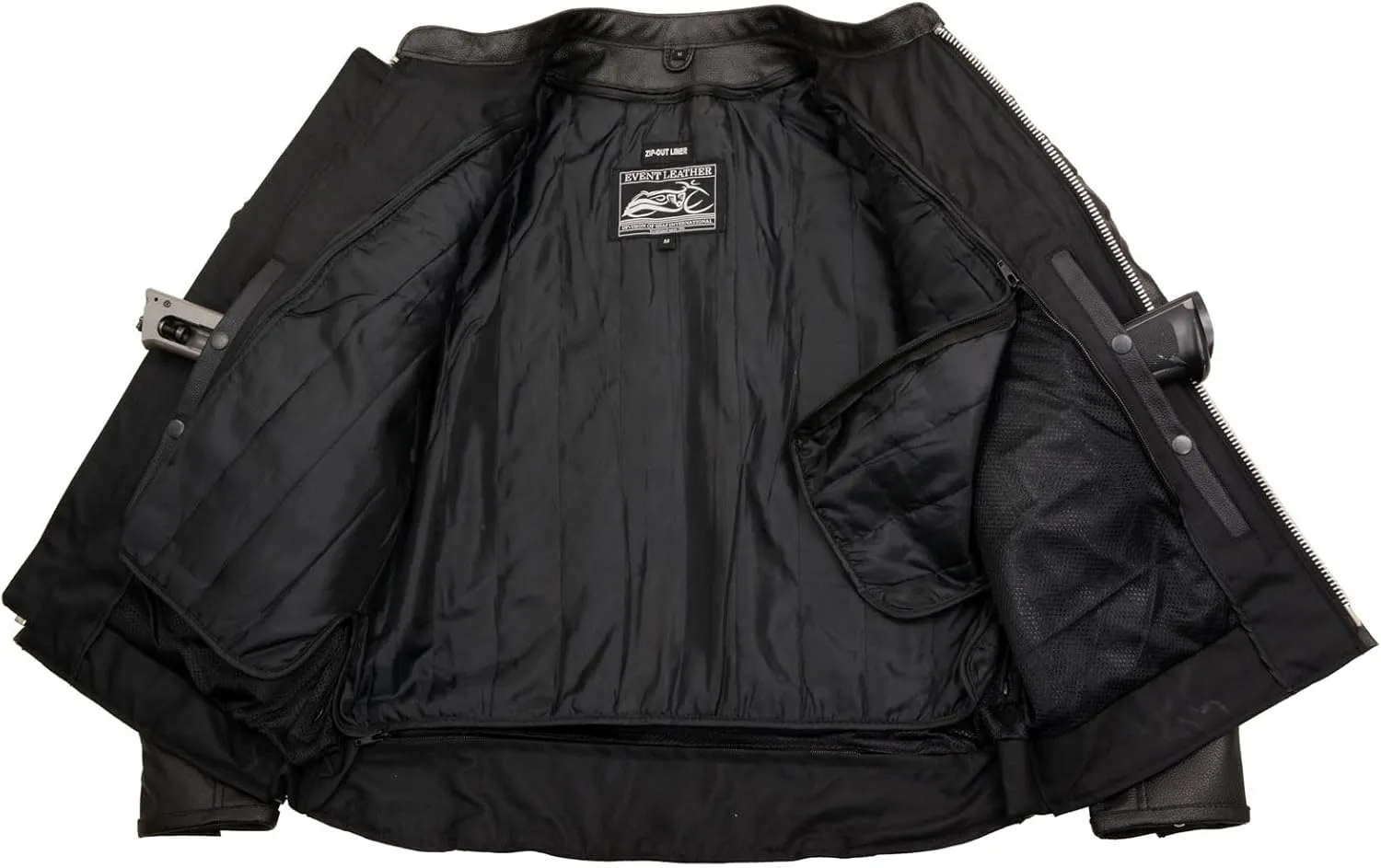 Men's Black Sporty Scooter Crossover Motorcycle Riding Leather Jacket EL1408
