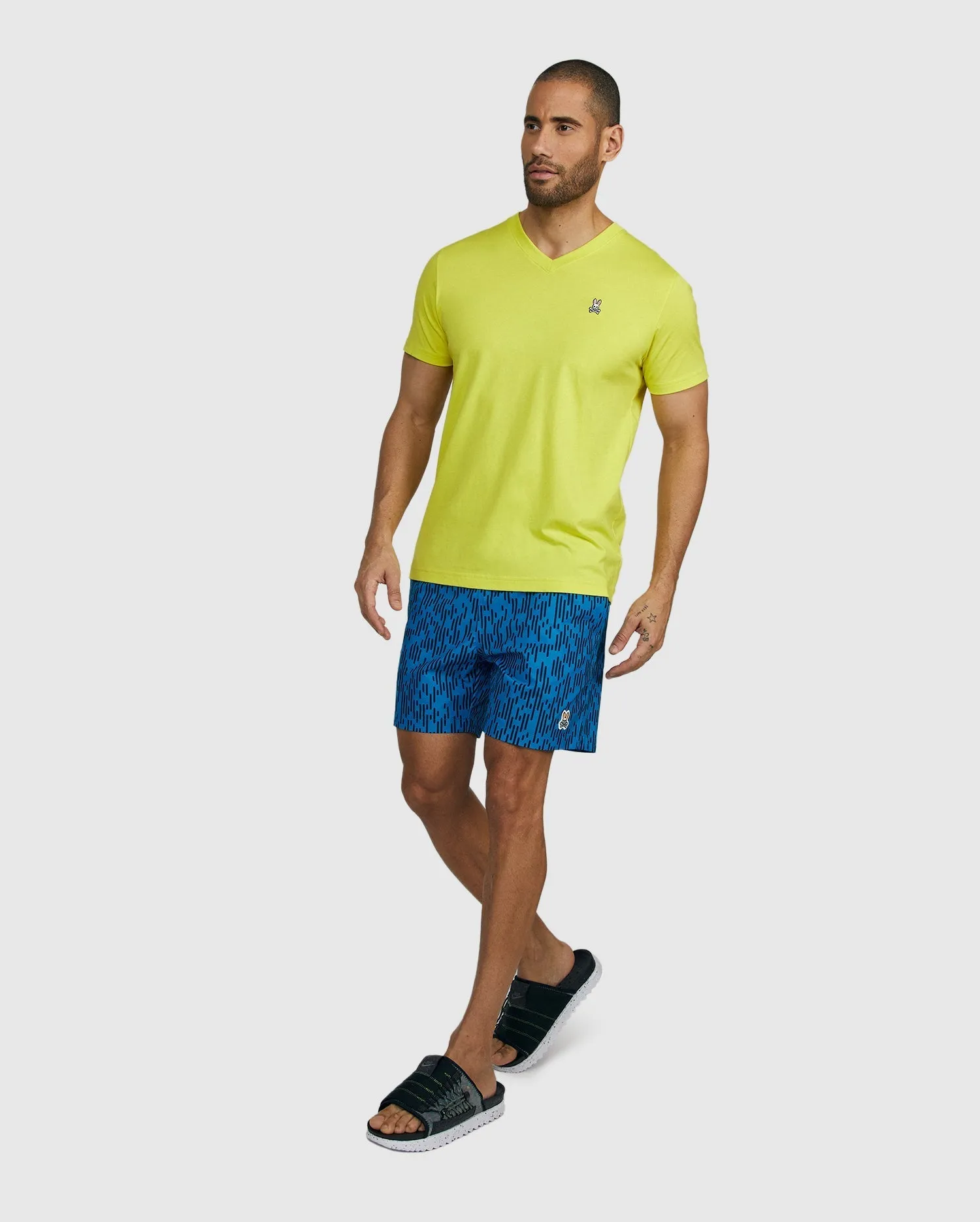 MENS CARSON STRIPE SWIM TRUNKS - B6W325S1PO