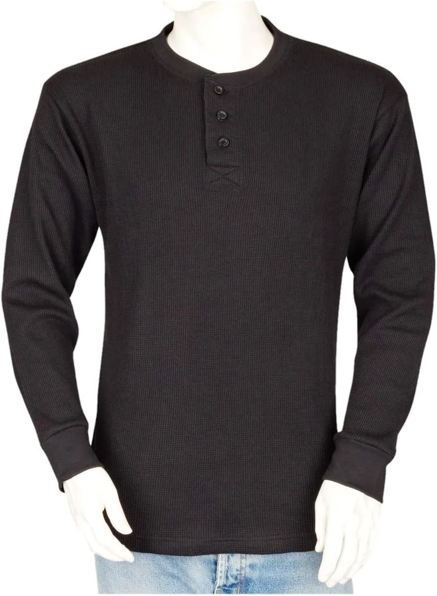 Men's Henley Thermal Shirts - Big and Tall - Heavy Weight THLS