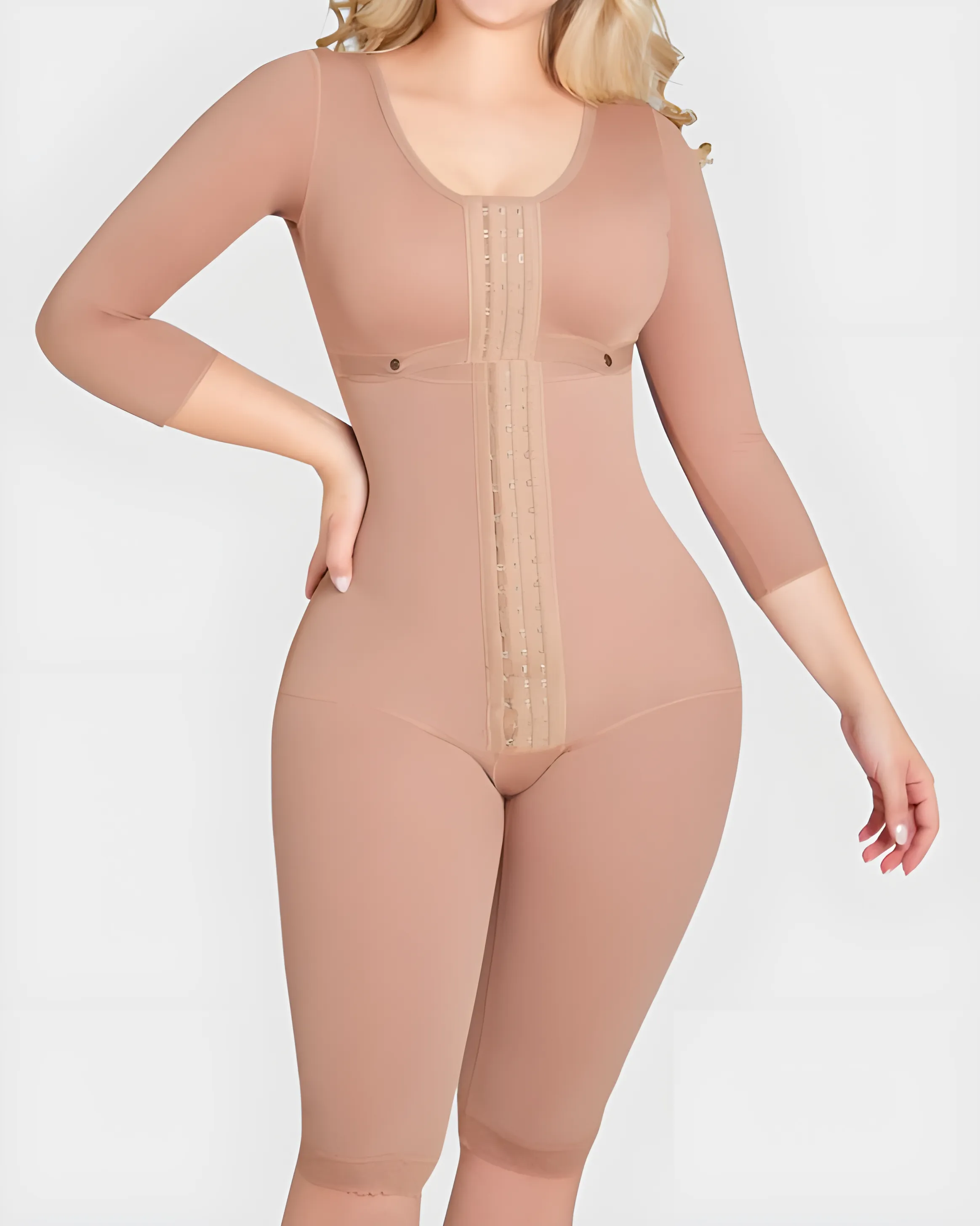 Mid-Length Sleeve Full Body Shaper with Bra