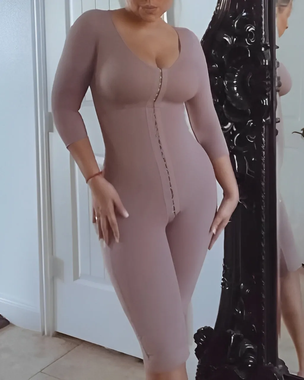 Mid-Length Sleeve Full Body Shaper with Bra