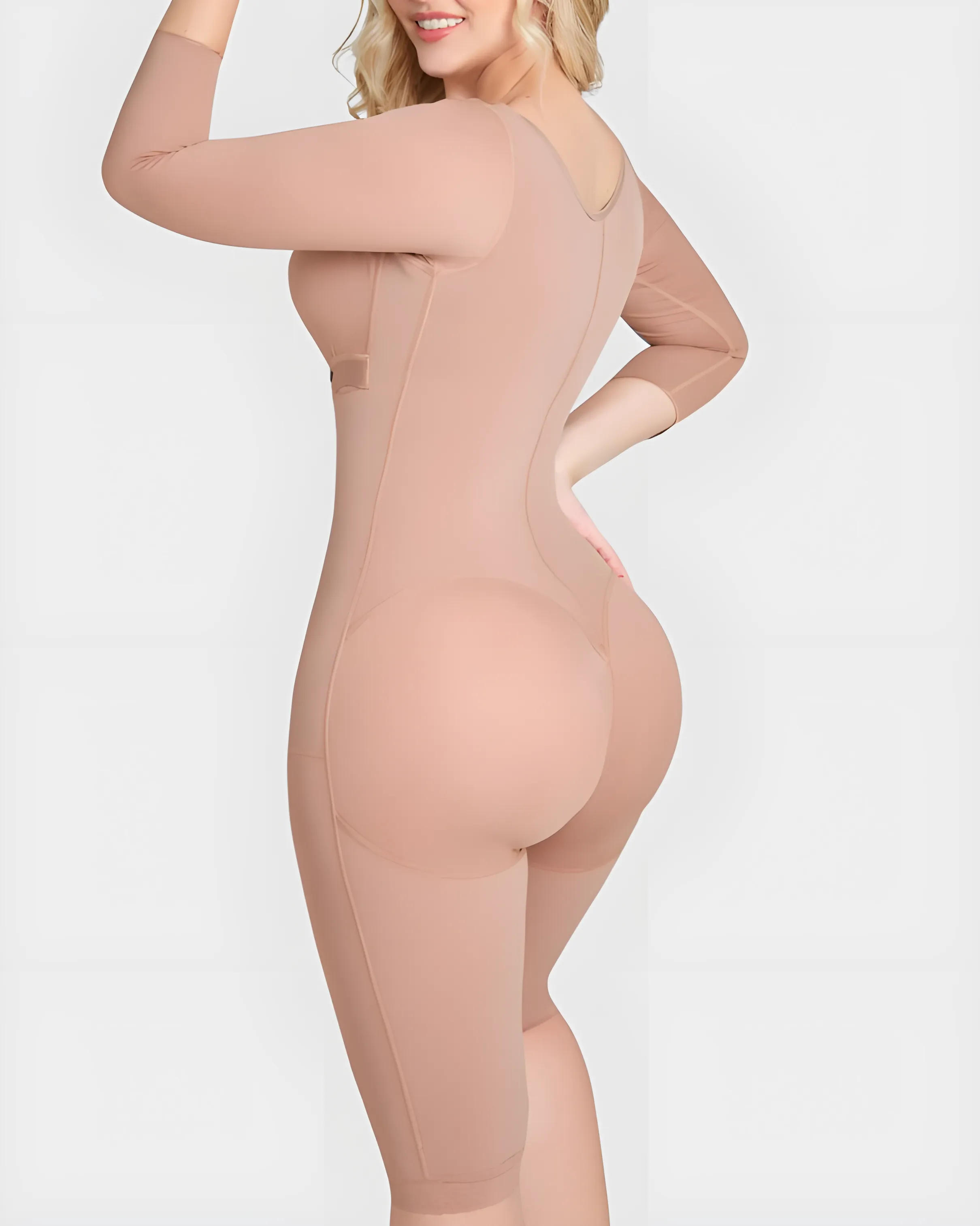 Mid-Length Sleeve Full Body Shaper with Bra