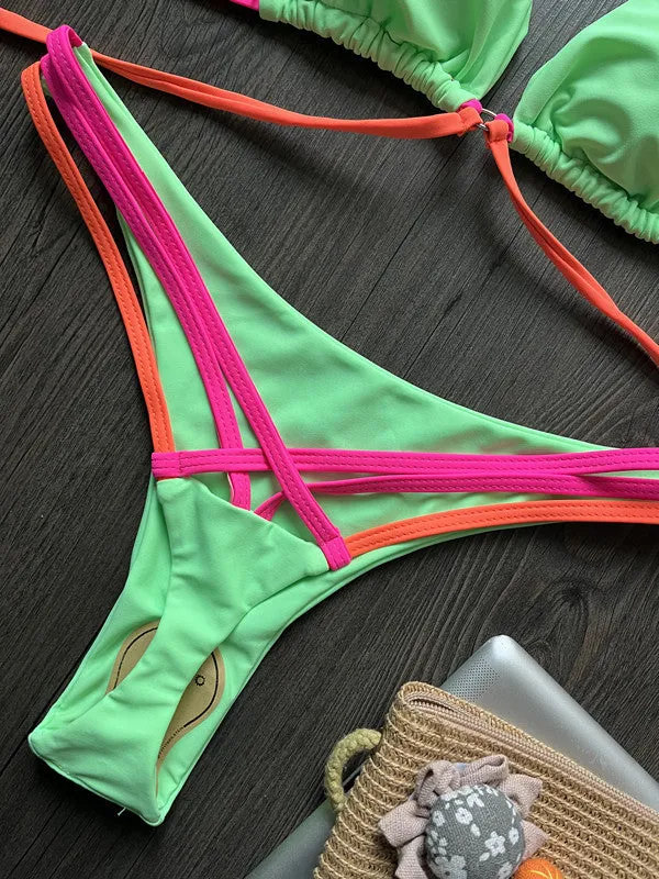 New Bikini Chain Sexy Backless Two-piece Swimsuit