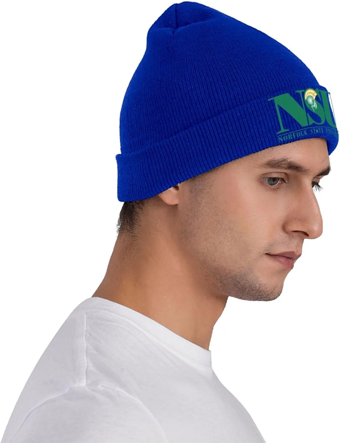 Norfolk A State University Logo Classic Warm Winter Knit Cap Fleece Lined Beanie Hat
