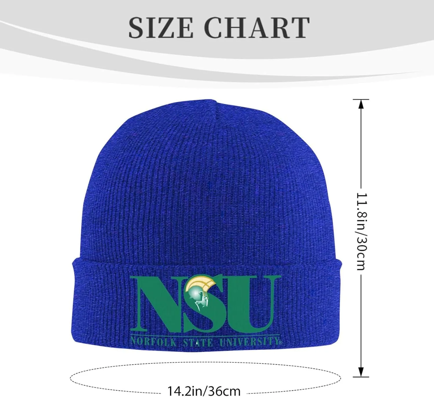 Norfolk A State University Logo Classic Warm Winter Knit Cap Fleece Lined Beanie Hat