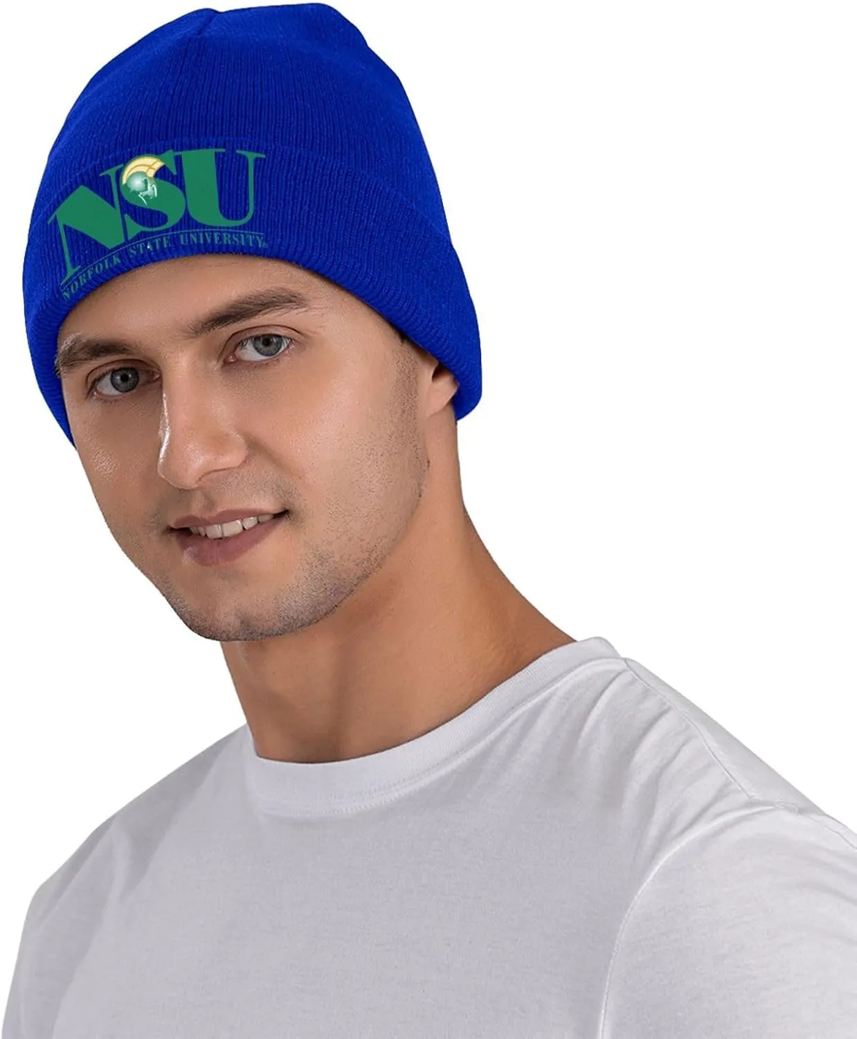Norfolk A State University Logo Classic Warm Winter Knit Cap Fleece Lined Beanie Hat