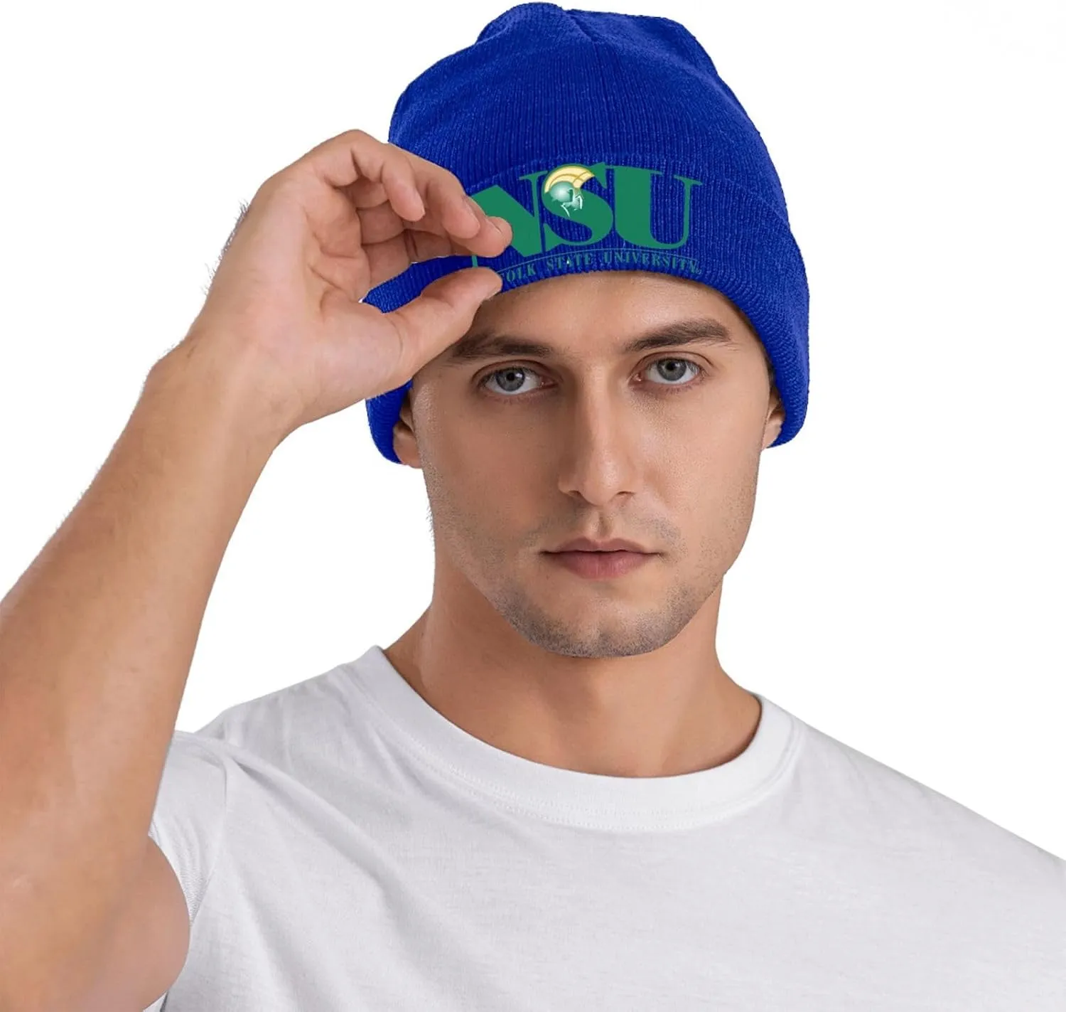 Norfolk A State University Logo Classic Warm Winter Knit Cap Fleece Lined Beanie Hat