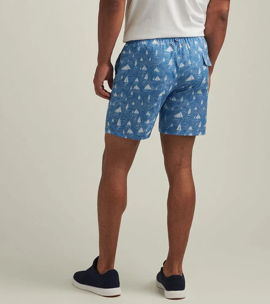 Peter Millar Men's 7-Inch Set Sail Swim Trunks - Brook Blue