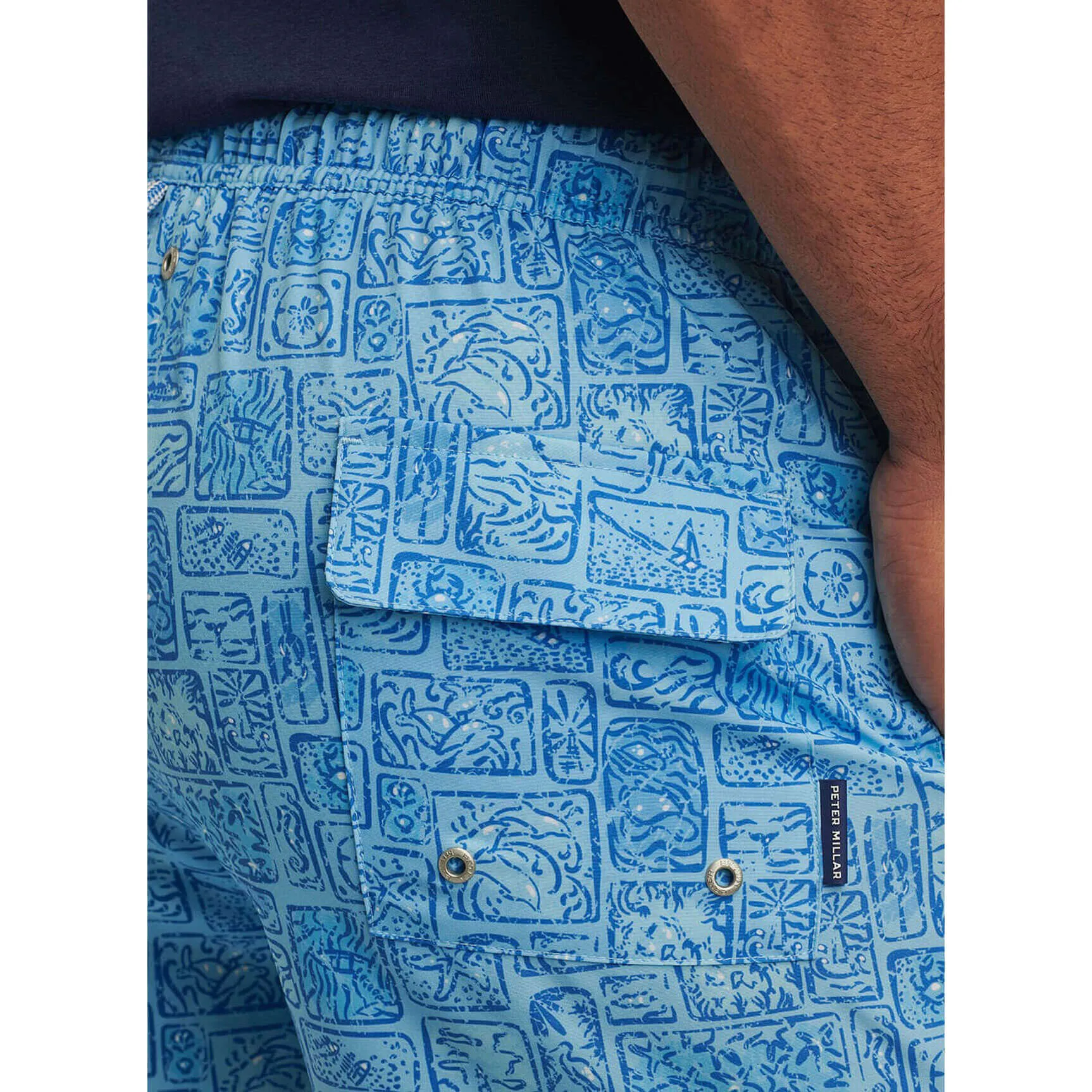 Peter Millar Men's 7-Inch Vitamin Sea Swim Trunks - Maya Blue