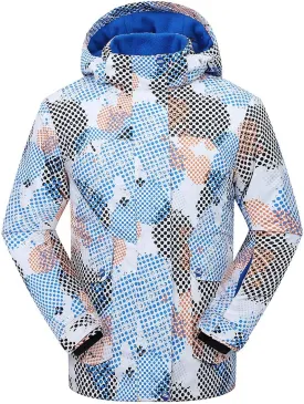 PHIBEE Men's Waterproof Ski Jacket Winter Warm Snow Coat Windproof Hooded Rain Jacket