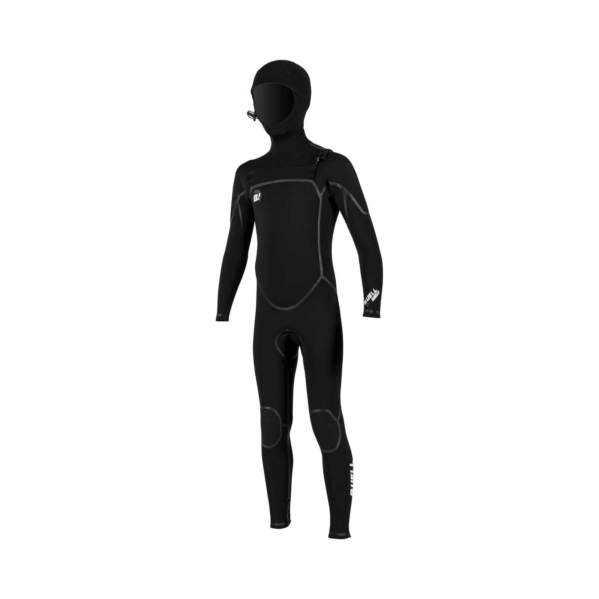 RB2 6/5/4 Hooded Fullsuit Juniors'- Black