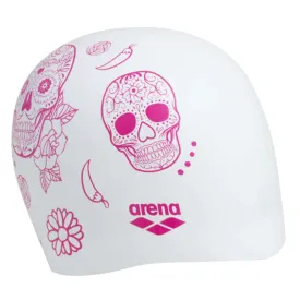 Reversible Crazy Skulls Carnival Swimming Cap