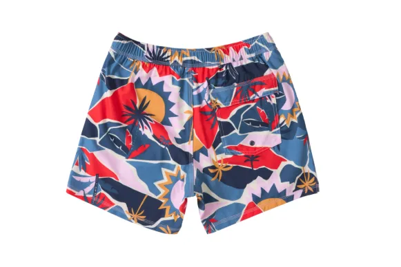 Saxx 5-Inch Oh Buoy 2N1 Volley Swim Trunks - Break Of Dawn - Blue