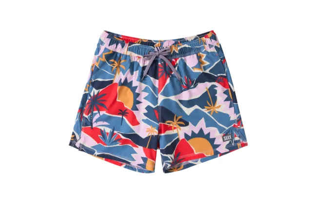 Saxx 5-Inch Oh Buoy 2N1 Volley Swim Trunks - Break Of Dawn - Blue