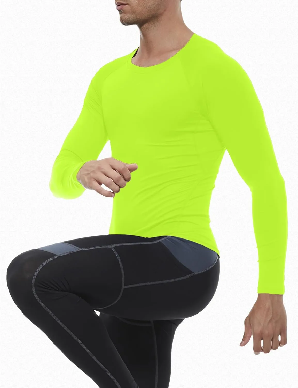 SPVISE 1 or 3 Pack Men's Compression Shirts Long Sleeve Workout Gym T-Shirt Running Top Cool Dry Sports Baselayer Undershirts