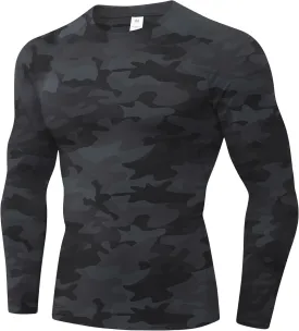 SPVISE 1 or 3 Pack Men's Compression Shirts Long Sleeve Workout Gym T-Shirt Running Top Cool Dry Sports Baselayer Undershirts