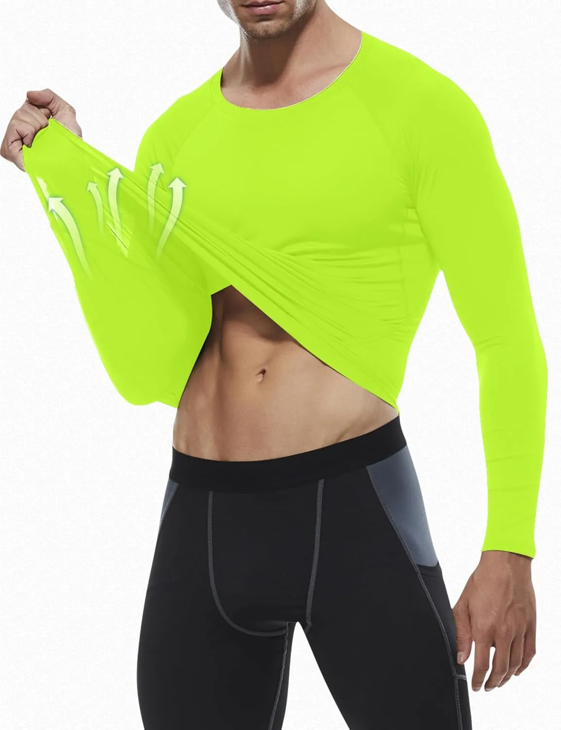 SPVISE 1 or 3 Pack Men's Compression Shirts Long Sleeve Workout Gym T-Shirt Running Top Cool Dry Sports Baselayer Undershirts