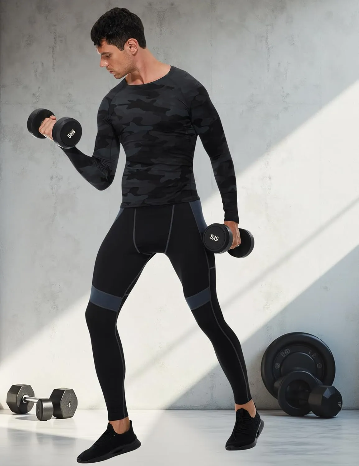 SPVISE 1 or 3 Pack Men's Compression Shirts Long Sleeve Workout Gym T-Shirt Running Top Cool Dry Sports Baselayer Undershirts